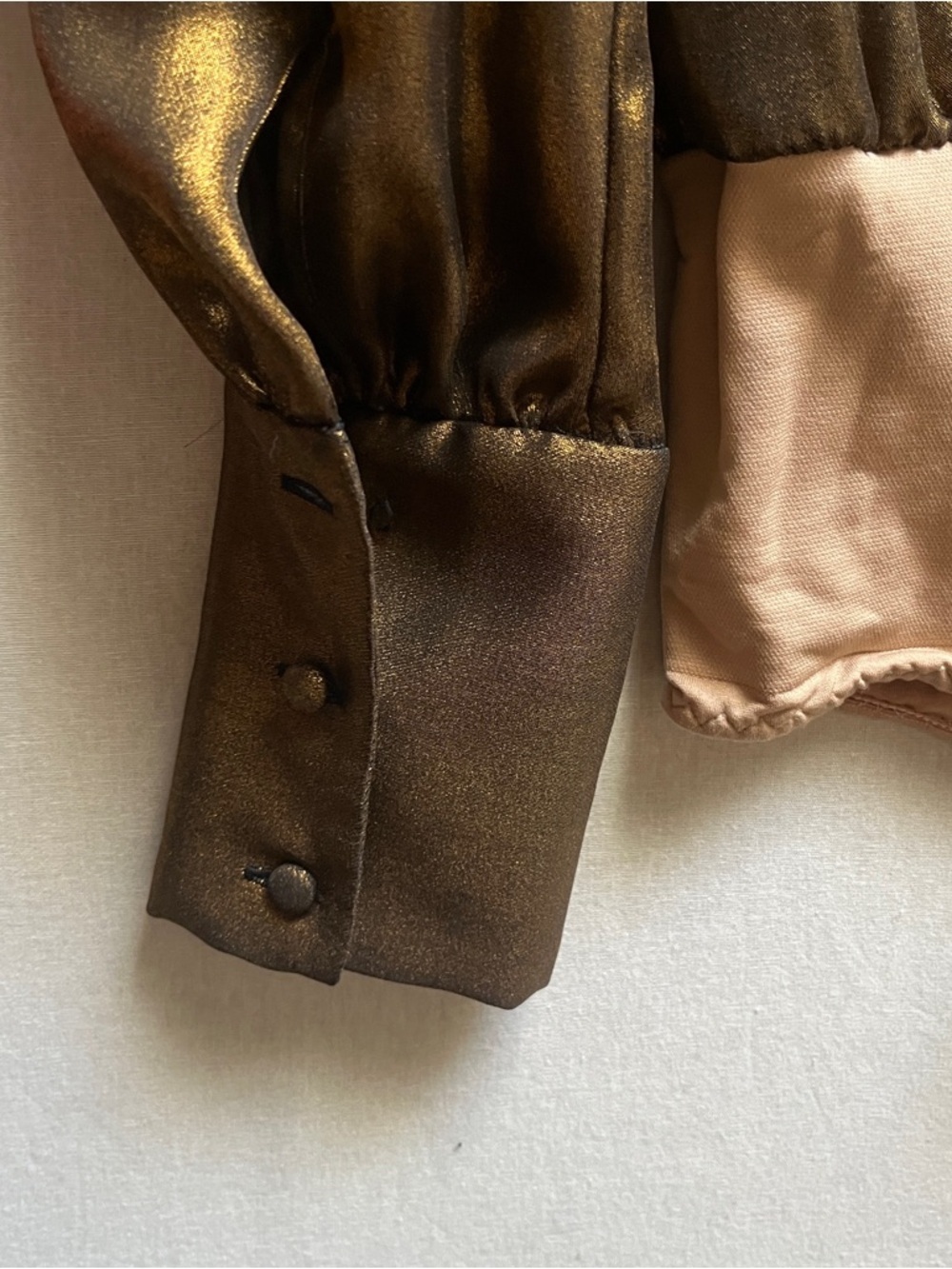 FRAME Metallic Gold Custom Altered Bodysuit Top Small Flawed - Picture 8 of 10